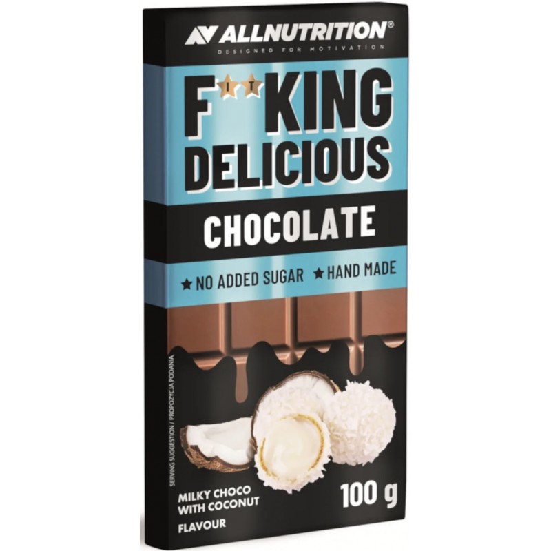 F**KING DELICIOUS chocolate 100 g - milky choco with coconut